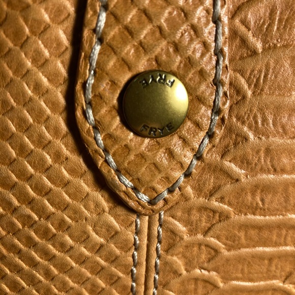 FRYE MELOSSA FLORAL MOC CROC Tan Leather Tote Bag - Picture 4 of 10